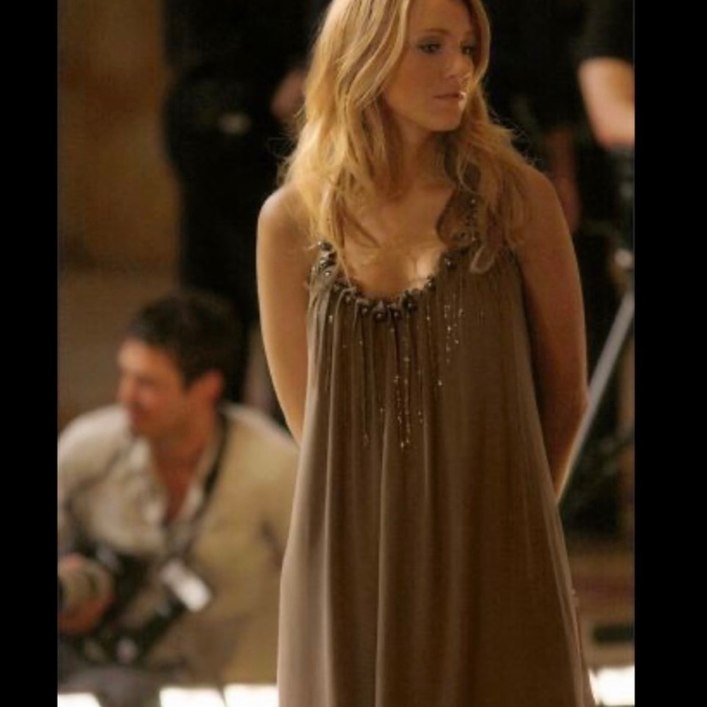 LaRok Black Beaded Slip Dress